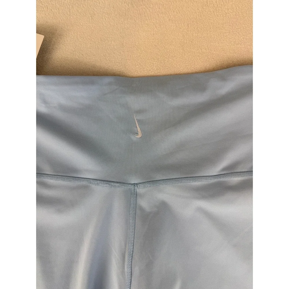 Nike Yoga Leggings Womens XXL Blue Rainbow Trim High Rise 7/8 Dri-FIT CU5360-436